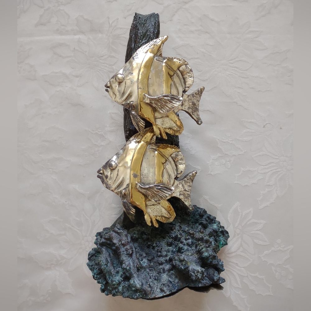 D'Argenta Mexico Vintage Art Fish Group Sculpture Collectible